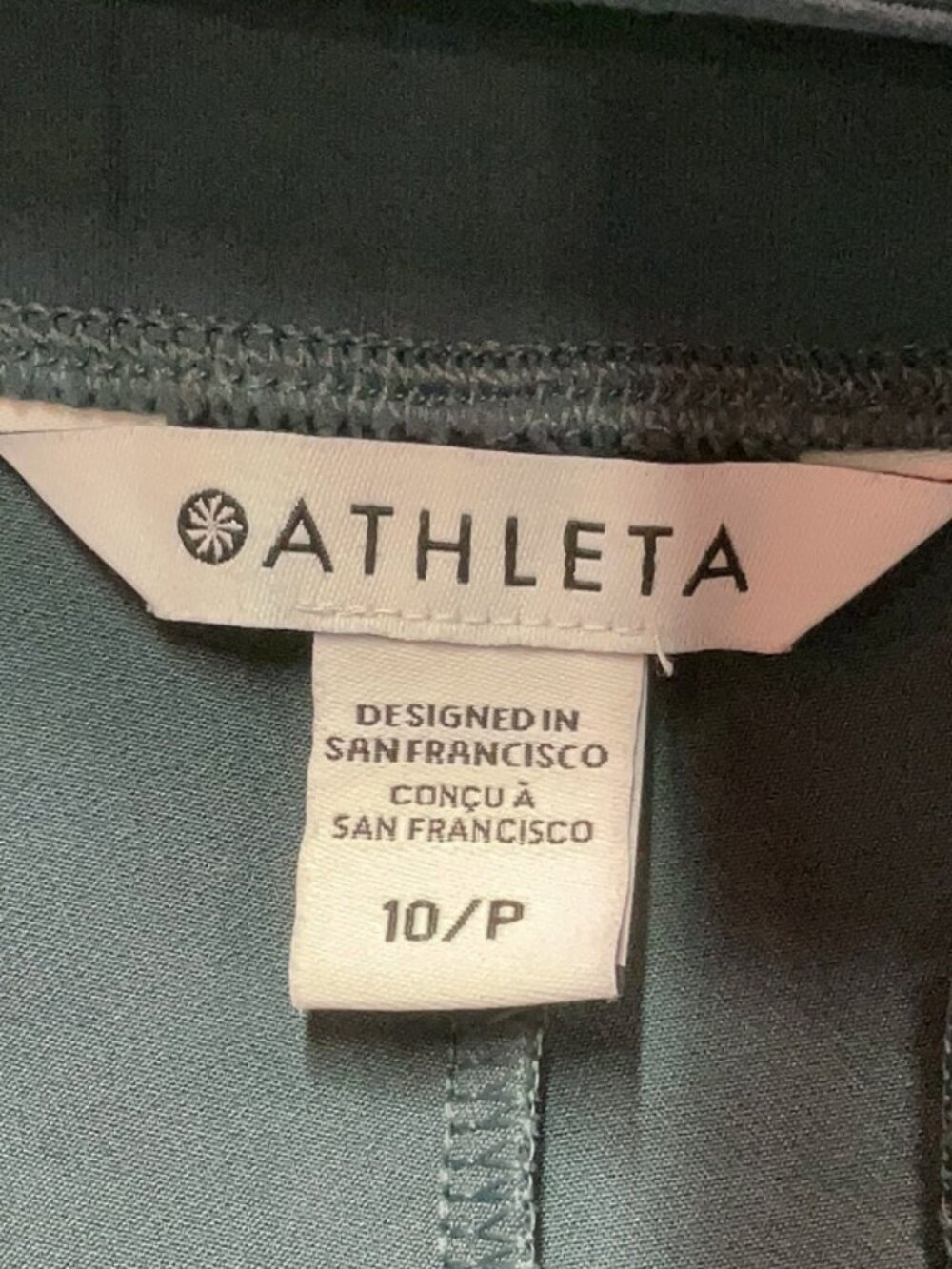 Athleta Endless High Rise Pant Botanical Bluish Gray Size 10P Petite - Picture 6 of 6
